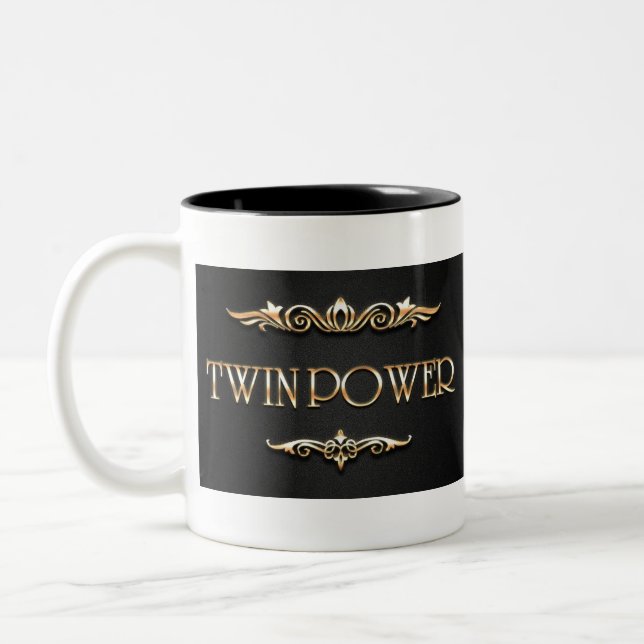 Twin Power ! Two-Tone Coffee Mug (Left)