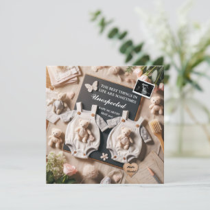 Twin pregnancy announcement digital baby reveal