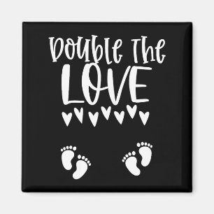 Twin Pregnancy Valentines Day Pregnant Mom Baby An Magnet