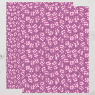 Twin Prime Math Constellation Pink Scrapbook Paper