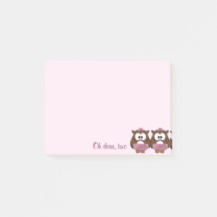 twin princess owl Post-It-Notes pad Post-it Notes