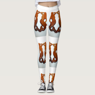 twin redhead mermaid leggings