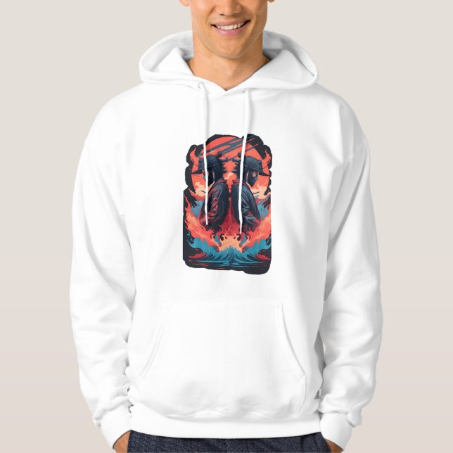 Twin Samurai Hoodie (Front)