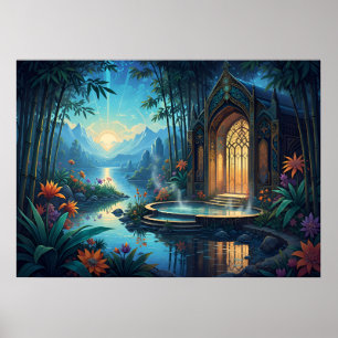 Twin Sanctuaries at Dusk Poster