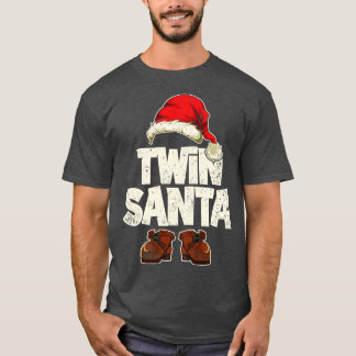 Twin Santa Festive Christmas Xmas Santa T-Shirt