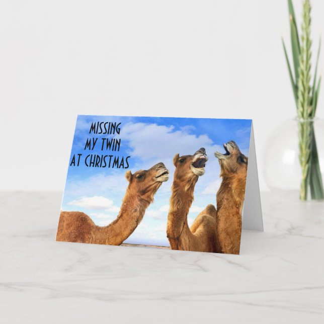 TWIN=SINGING THE BLUES-MISS U AT CHRISTMAS TIME! HOLIDAY CARD (Front)