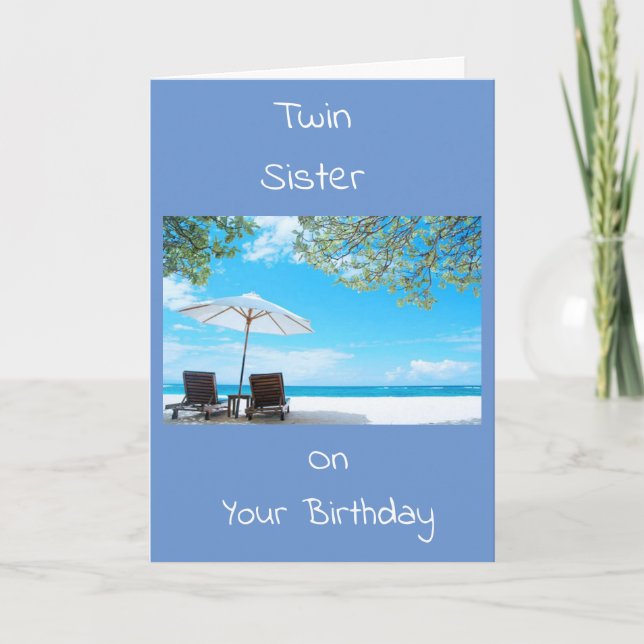 **TWIN SISTER** ENJOY YOUR BIRTHDAY CARD (Front)