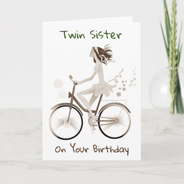 **TWIN SISTER** ENJOY YOUR BIRTHDAY CARD (Front)
