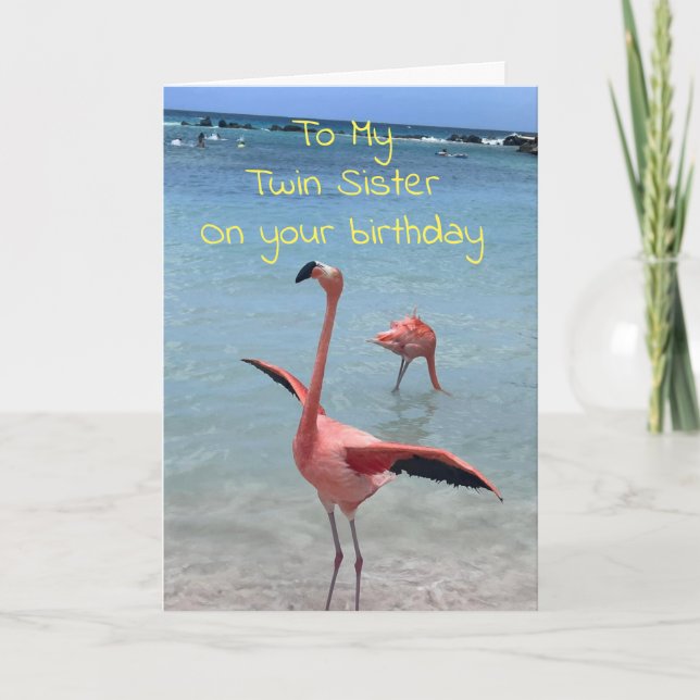 **TWIN SISTER** ENJOY YOUR BIRTHDAY CARD (Front)