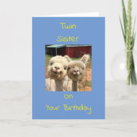 **TWIN SISTER** ENJOY YOUR BIRTHDAY CARD