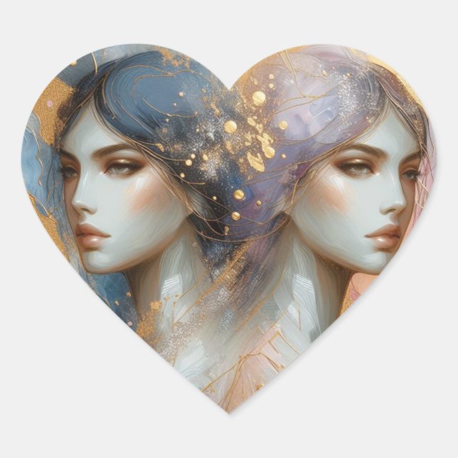 Twin Sisters Art Stickers (Front)