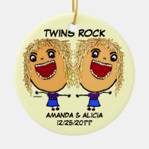 Twin Sisters Rock Cartoon