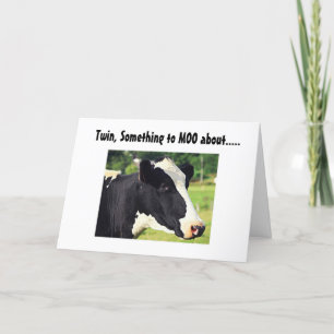 **TWIN** "SOMETHING TO MOO ABOUT" YOUR BIRTHDAY CARD