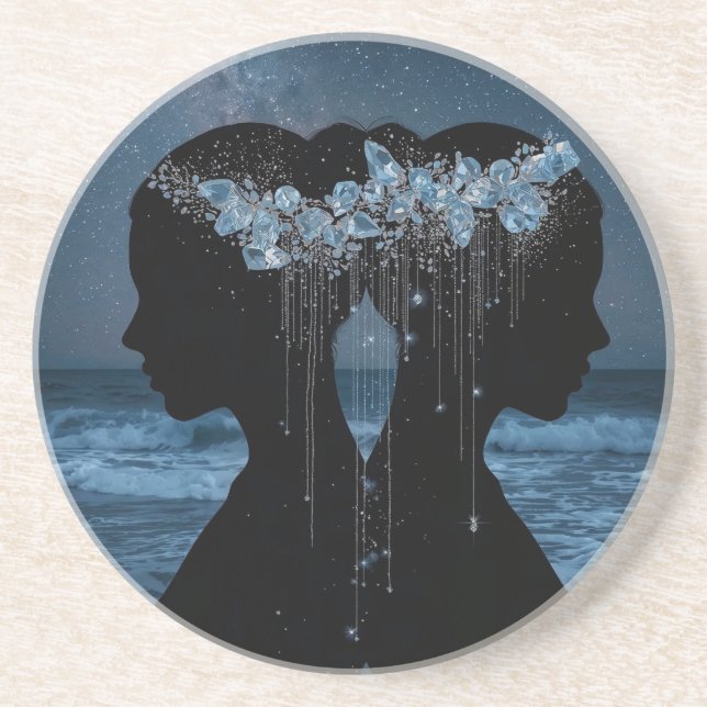 Twin Souls Beneath the Stars Coaster (Front)