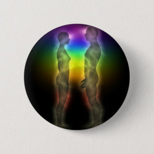 twin souls chakras first meeting 6 cm round badge