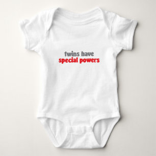 Twin Special Powers Red Baby Bodysuit