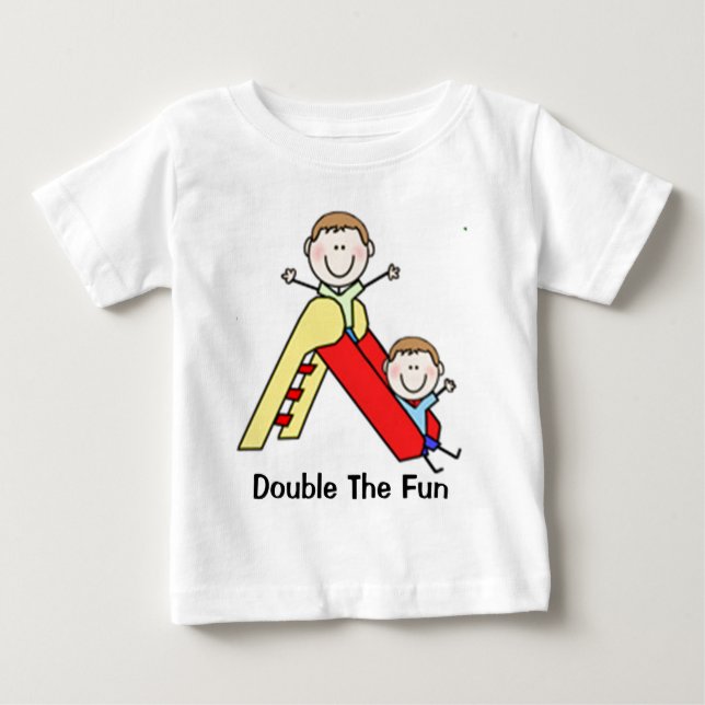 Twin Stick Figures Baby T-Shirt (Front)