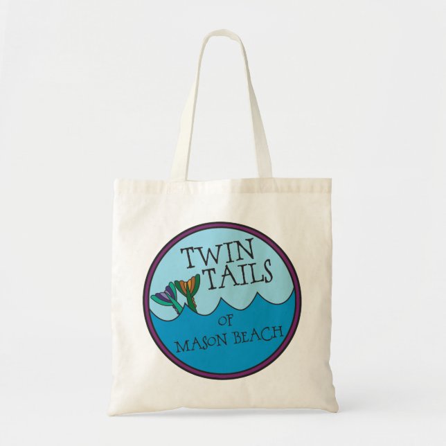Twin Tails of Mason Beach Title Tote Bag (Front)