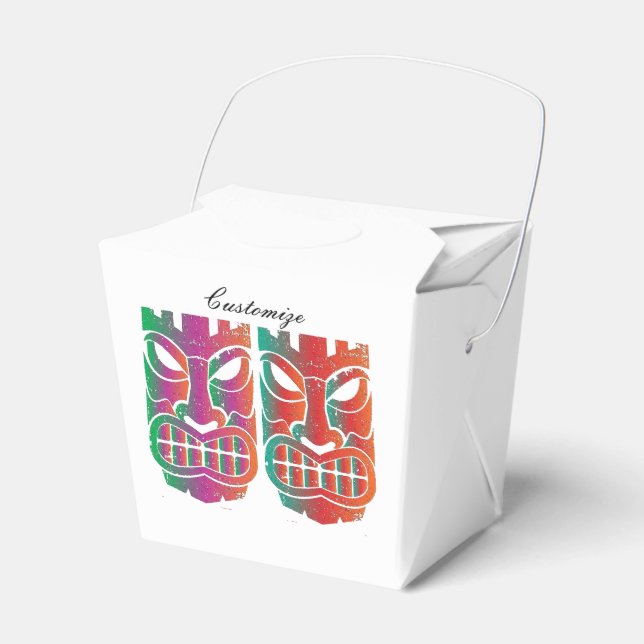 Twin Tiki Sculpture Thunder_Cove Favour Box (Front Side)