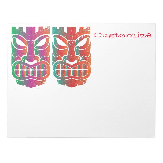 Twin Tiki Sculpture Thunder_Cove Notepad (Front)