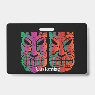 Twin Tiki Sculptures Thunder_Cove Badge Holder ID Badge