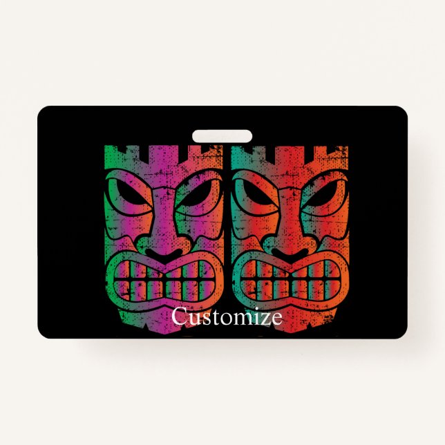 Twin Tiki Sculptures Thunder_Cove Badge Holder ID Badge (Front)