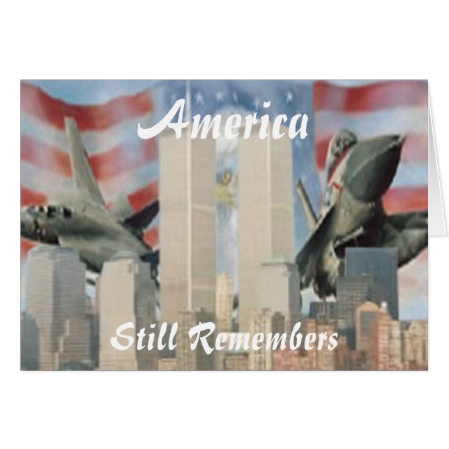 Twin Towers 9/11 Remembrance Card (Front Horizontal)