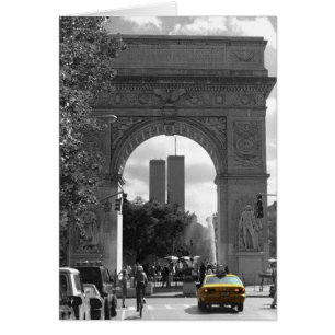 Twin Towers from 5th Ave. Blank Card