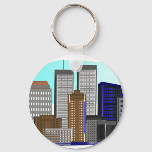 Twin Towers New York---Unique Art Gifts Key Ring