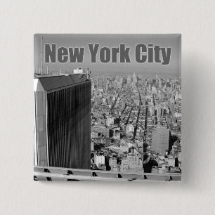 Twin towers World Trade Center NYC 15 Cm Square Badge