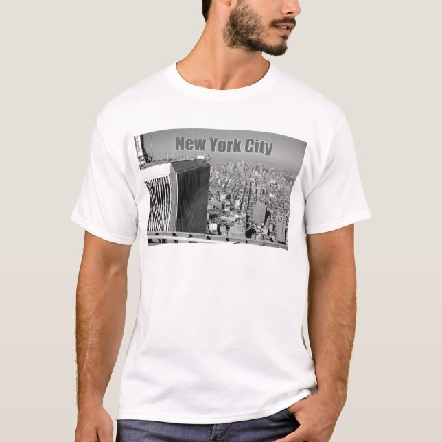 Twin towers World Trade Center NYC T-Shirt (Front)