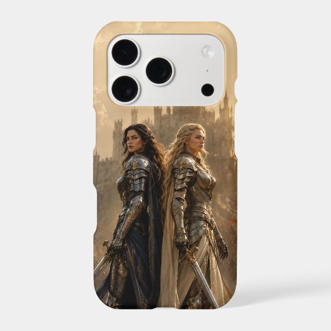 Twin Warrior Guardians Fantasy Phone Case (Back)