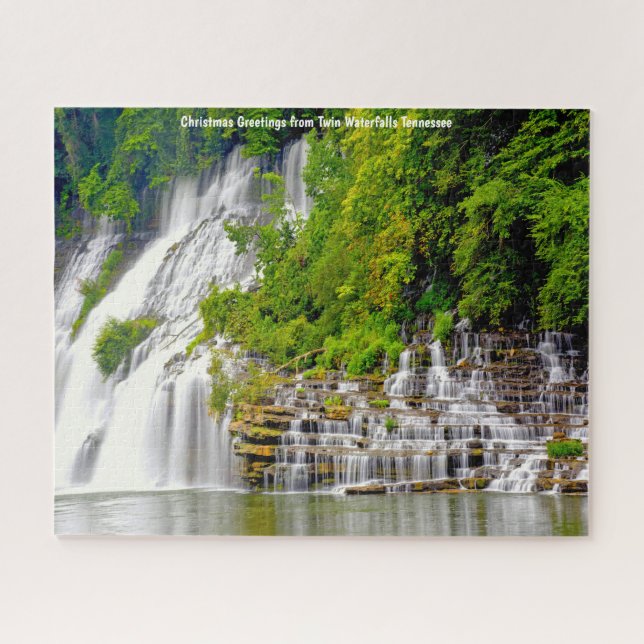 Twin Waterfalls Tennessee. Jigsaw Puzzle (Horizontal)