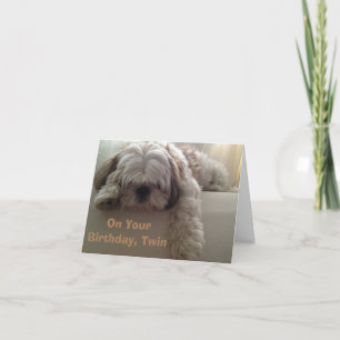 **TWIN** WISH I COULD SAY HAPPY BIRTHDAY IN PERSON CARD