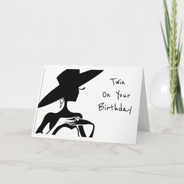 **TWIN-YOU ARE BEAUTIFUL** BIRTHDAY WISHES CARD (Front)