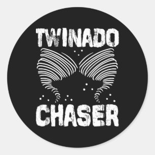 Twinado Chaser Funny Mum Dad Twin Parents Classic Round Sticker