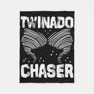 Twinado Chaser Funny Mum Dad Twin Parents Fleece Blanket