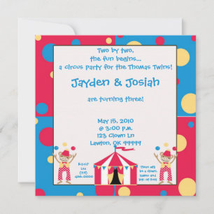 twinbday. Two by two, the fun begins... Invitation