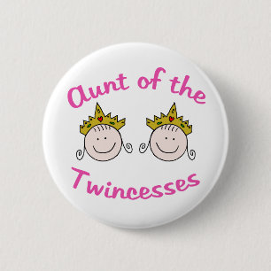 Twincess Aunt 6 Cm Round Badge