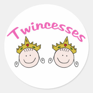 Twincess Graphic Classic Round Sticker