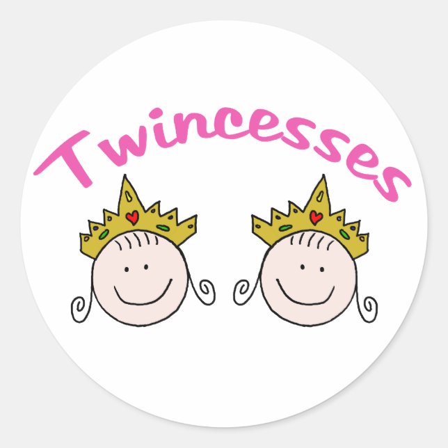 Twincess Graphic Classic Round Sticker (Front)