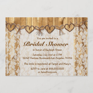 Twine Rustic Lace Wedding Invitation