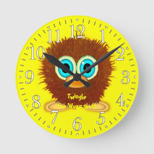Twingle the Wuzzybutt Kids' Fun Cartoon Clock (Front)