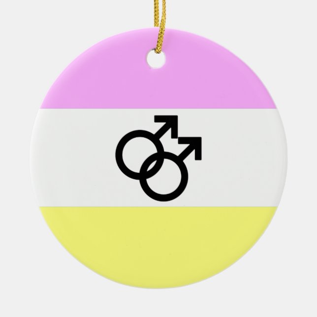 Twink Pride Flag Ceramic Tree Decoration (Front)