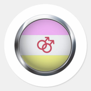 TWINK PRIDE MEDALLION CLASSIC ROUND STICKER