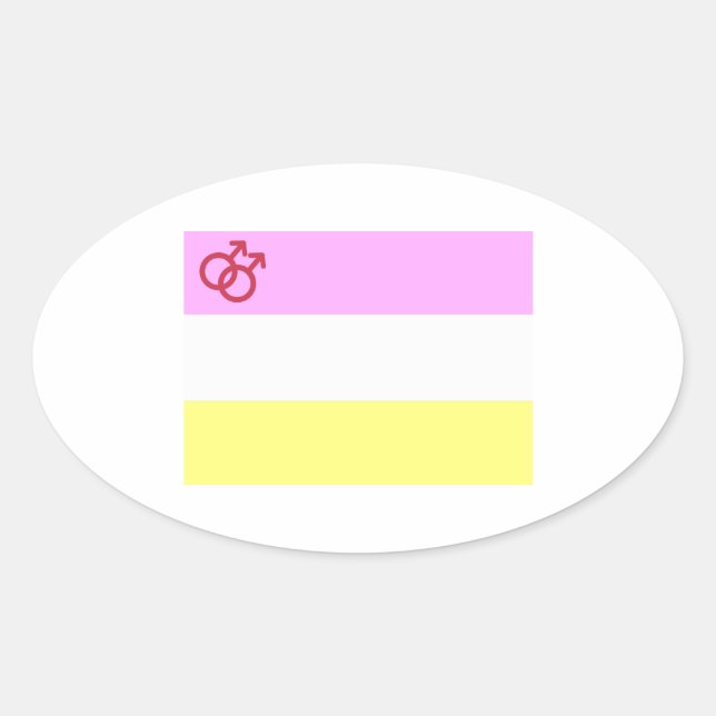 Twink Pride Oval Sticker (Front)