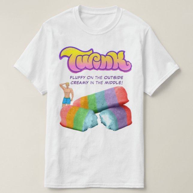 Twink Rainbow Cake Gay Pride LGBTQ+  T-Shirt (Design Front)