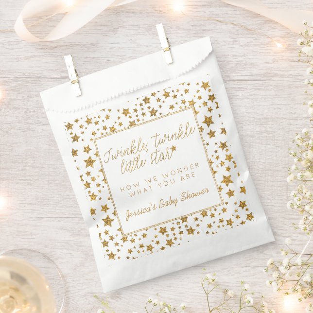 Twink, Twinkle Little Star Baby Shower Favour Bags (Clipped)