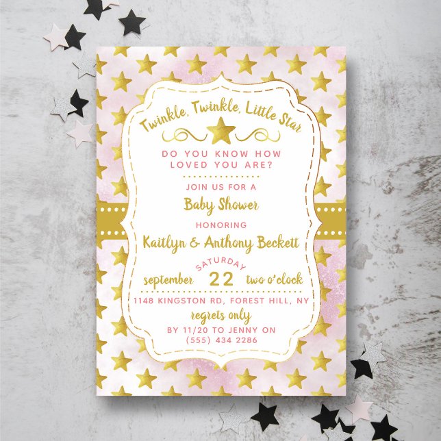 Twink, Twinkle Little Star Baby Shower Invitation (Creator Uploaded)