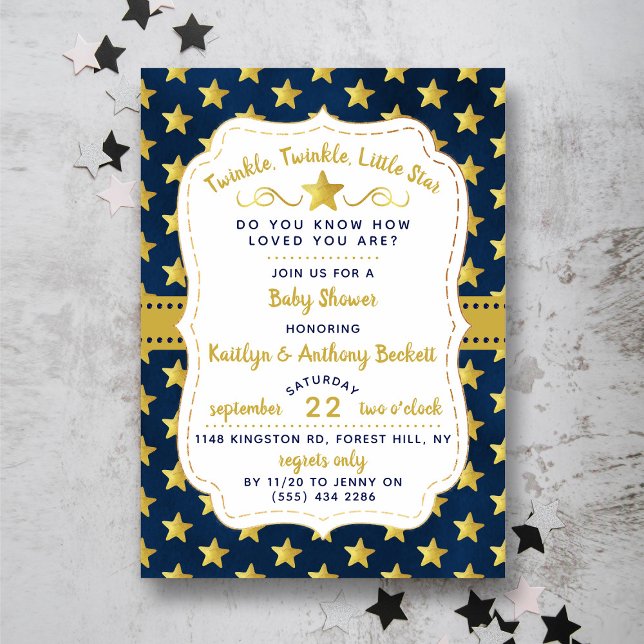 Twink, Twinkle Little Star Baby Shower Invitation (Creator Uploaded)